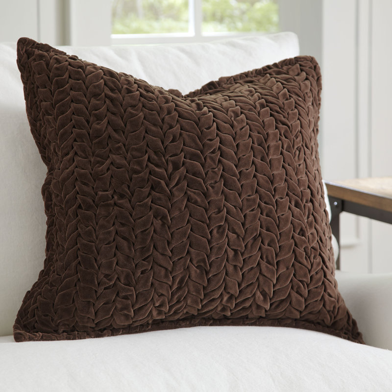 Bradninch Square Pillow Cover, Brown