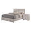 Ensemble de chambre à coucher 3 pièces Kingsley Coastal White Eastern King avec lit de rangement et tables de chevet-953071057