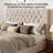 King Size Bed with 4 Storage Drawers, Upholstered Platform Bed Headboard, With Tufting & Rivets, Beige-358624233-358624213
