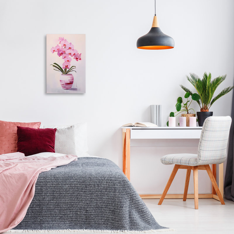 Art mural sur toile Rosy Pink Orchid par Petals Prints Design, H 24 po x l 16 po