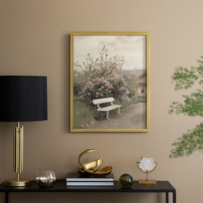Impression florale vintage encadrée Cxxxvi - bois massif