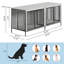 Meuble pour chien XL pour 2 chiens, large chenil de 78,74 po comme meuble télé pour chiens de taille moyenne / grande-342388296