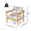 Chaise longue d'extérieur en bois d'acacia Terassi avec coussins confortables et accoudoirs spacieux pour la détente