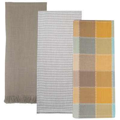 COLOR BLOCK FALL CHECK WITH EMB