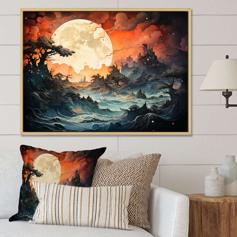 Celestial Exploration, reproduction d'art sur toile, H 34 po x l 44 po x P 1,5 po, Cadre photo noir
