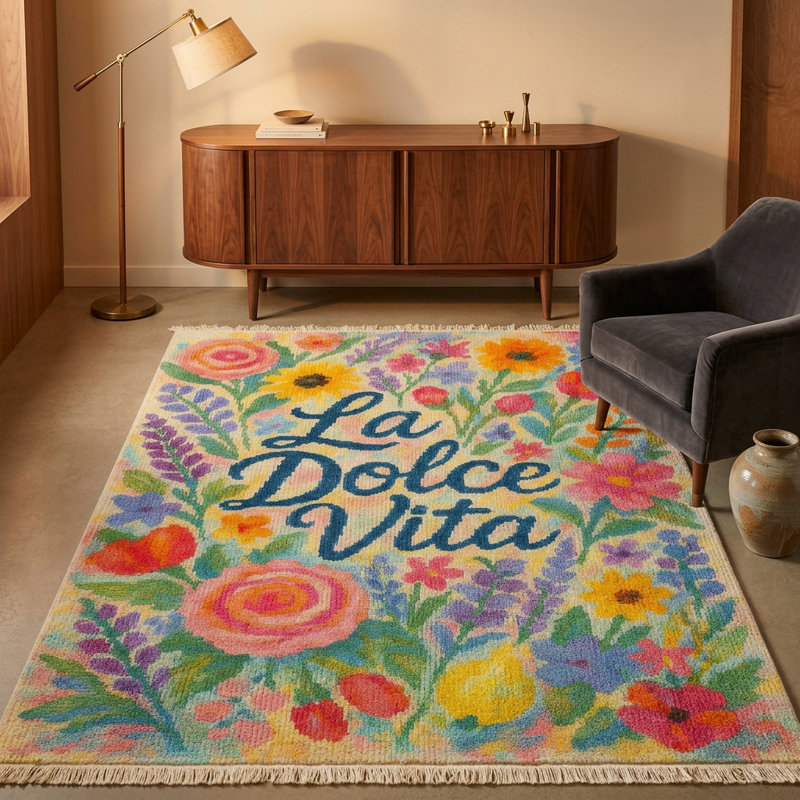 Tapis floral 5 pi x 8 pi Dolce Vita