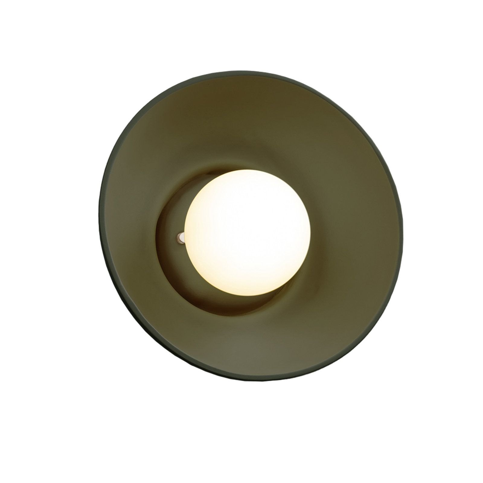 Rana Single Light Dimmable Ceramic Sconce, Pewter Green