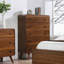 Ensemble de chambre avec tête de lit tapissier noyer foncé Arlena_5 pièces-723326416
