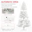 Arbre de Noël artificiel de 9 pi de hauteur, arbre de Noël non éclairé avec 2132 branches, ouverture automatique, base en acier, décoration des Fêtes pour bureau personnel, blanc-1014794457