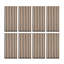 8-Pack Self-adhesive Acoustic Wood Slat Wall Panels for Interior Decor