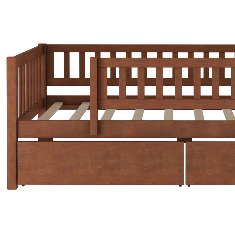 Borremans Twin 2 Drawer Slats Daybed, Walnut