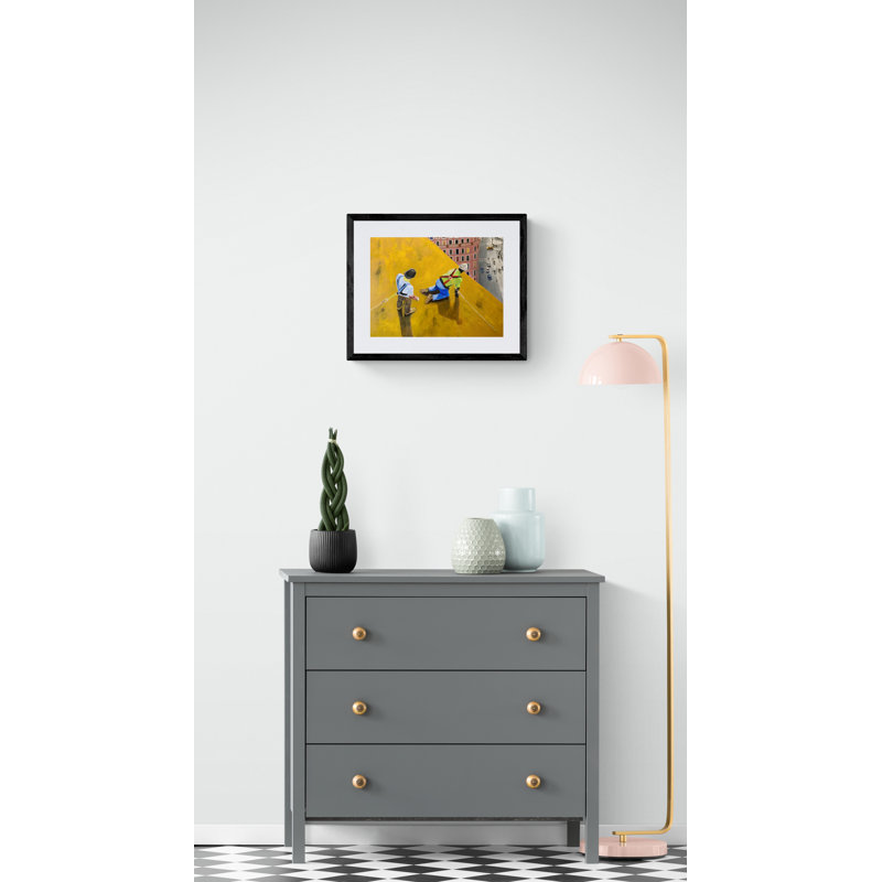 An Eye To Perspective Print by Sol Hartman, Black Framed Canvas, 24" H x 32" W