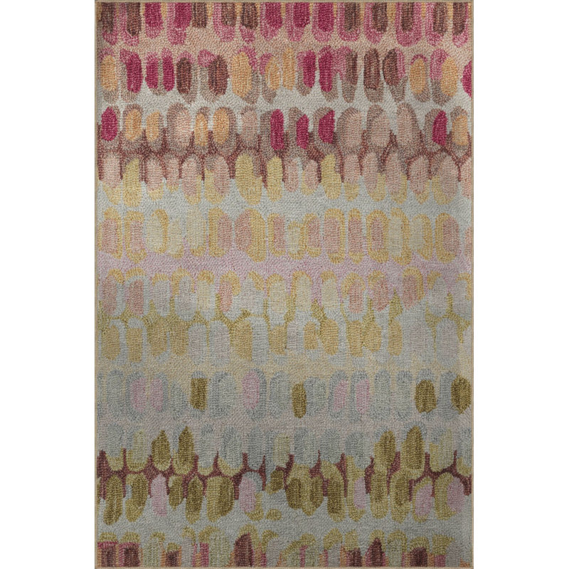 Multi Color Mixed Abstract Pattern Creative Modern Decorative Machine Washable Area Rug, Rectangle 3'11" x 5'11"