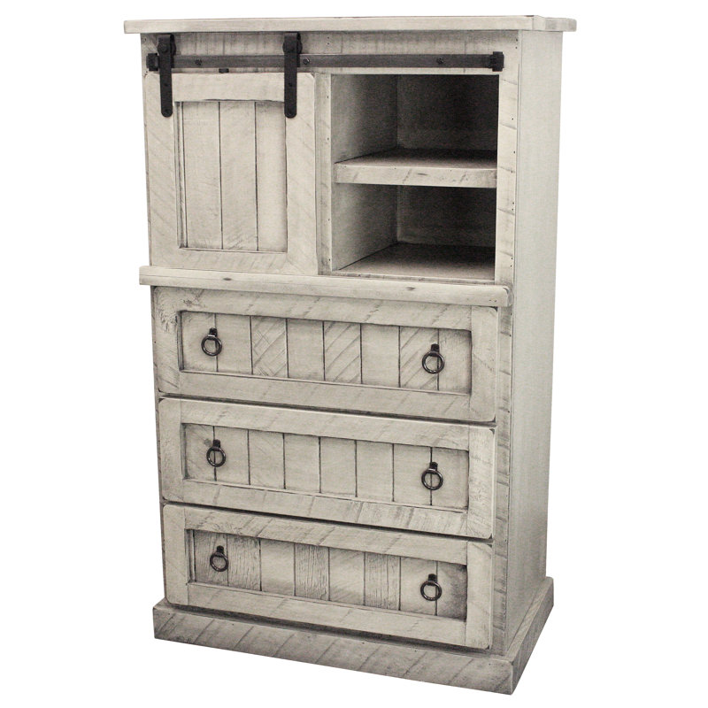 Commode combinée 5 tiroirs Winsome, Rustique Dela Verria
