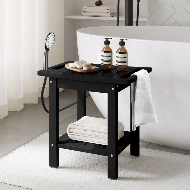Poly Shower Bench, Black