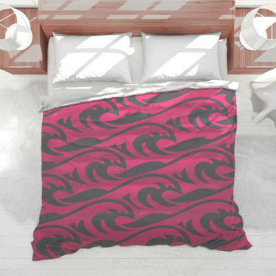 Pink  Wave Pattern Comforter
