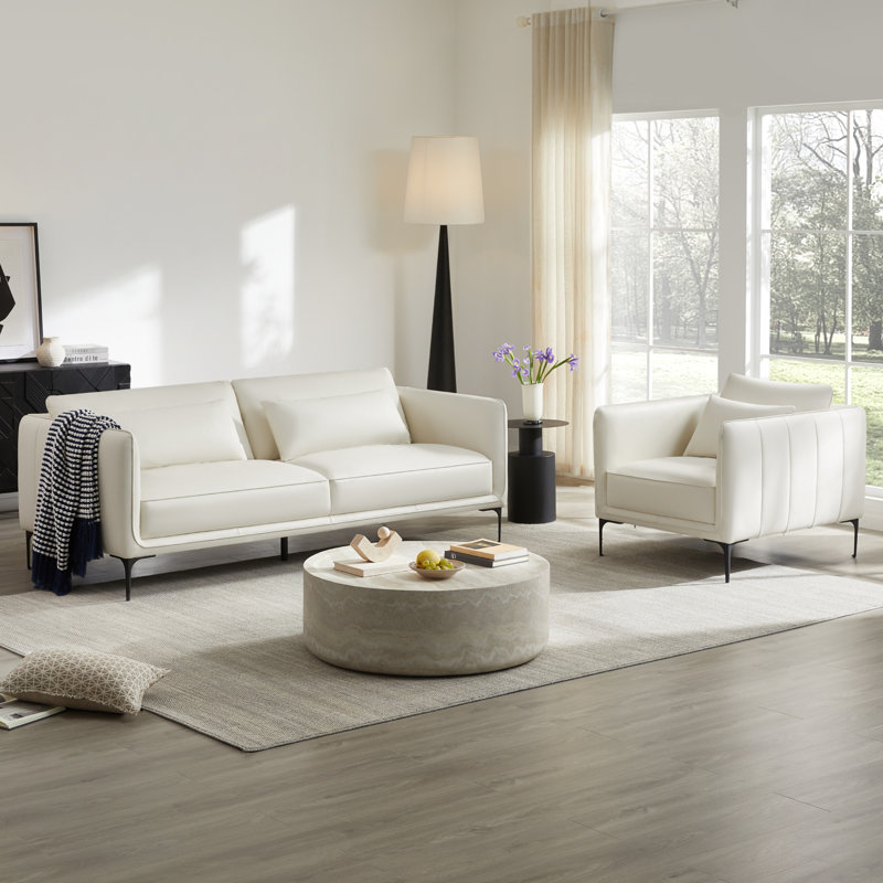 Rae Upholstered Sofa, Impression White