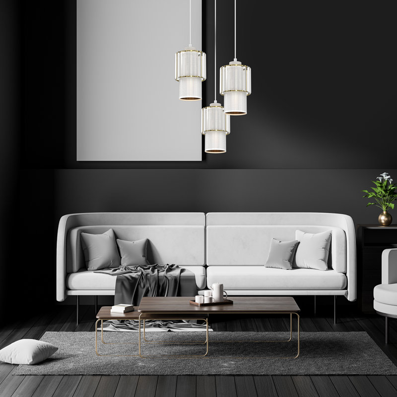 Blanco 3 - Light White Cylinder Pendant
