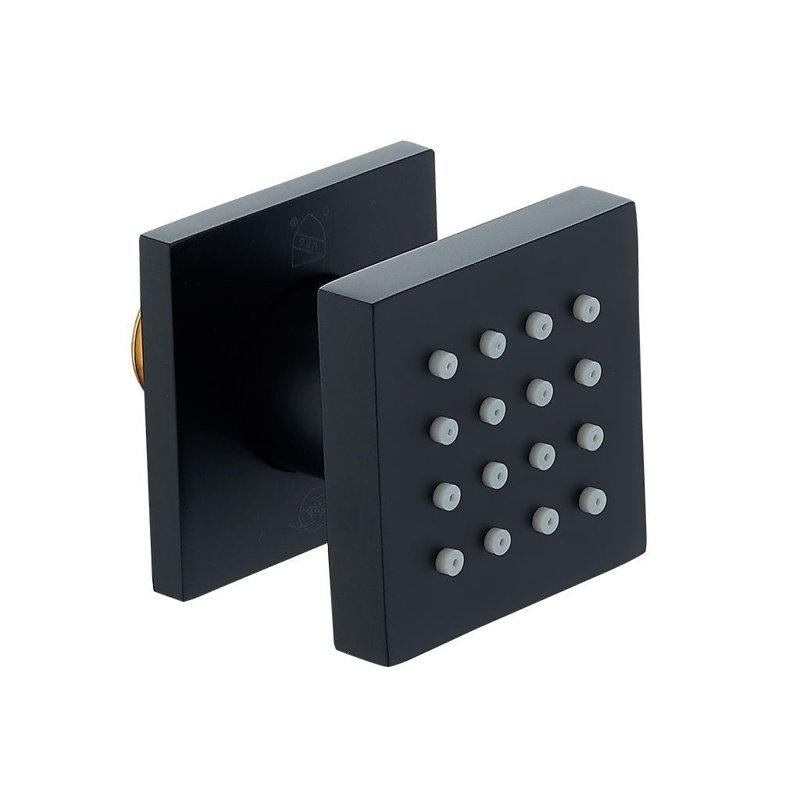Panneau de douche 1,96 avec, Noir mat