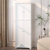 Keeisha 64" Kitchen Pantry with 6 Storage Shelves & 10 Door Shelves