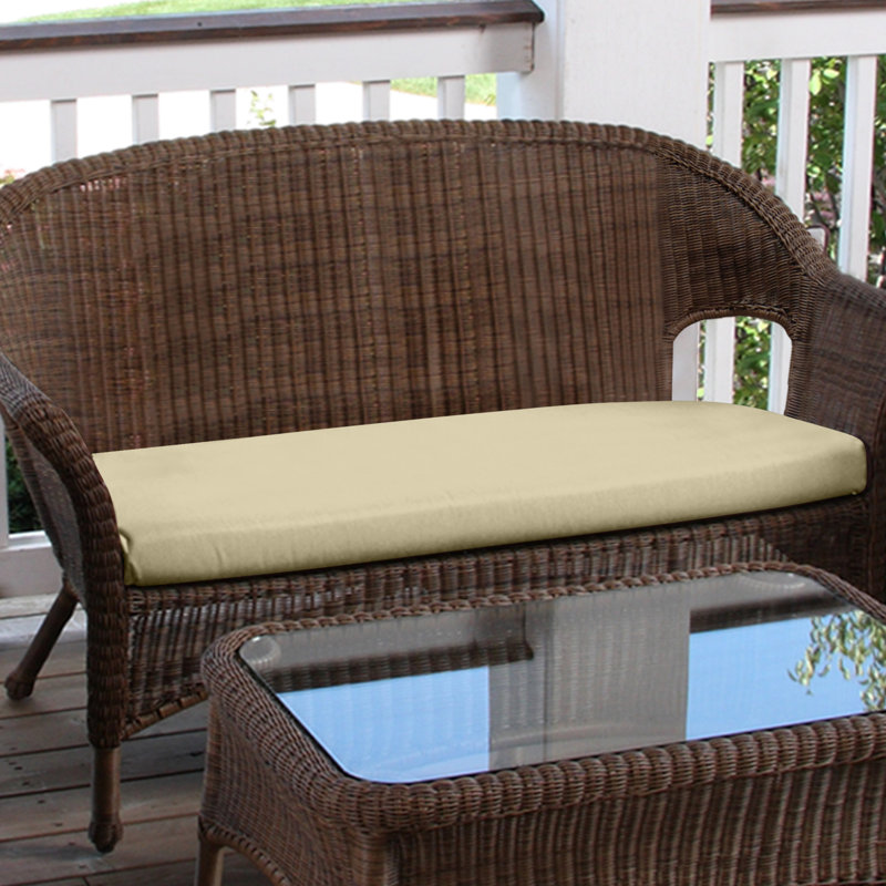 Coussin de banc d'intérieur/d'extérieur, Toile Sunbrella® beige antique