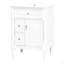 Armoire de salle de bain autoportante 24 po avec lavabo 24 po avec tiroir rabattable, tablette réglable, structure en bois d'hévéa massif, panneaux de fibres à densité moyenne et poignées en métal-126278708