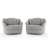 Ultra Plush Faux Rabbit Fur Oversized Swivel Barrel Chair with Three Pillows-1100356187
