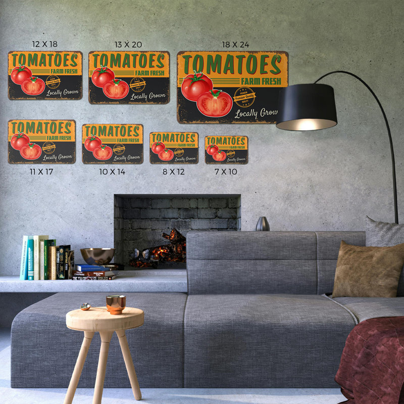 Plaque en plastique Farm Fresh Tomatoes 13 po x 20 po