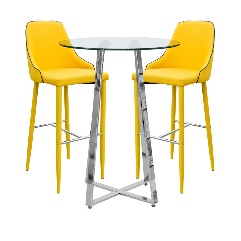 Spacek 2 - Person Dining Set, Yellow