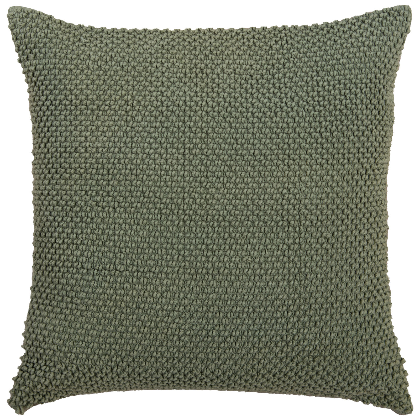 Mansel Textured Throw Pillow, Square 20", Polyester, Olive