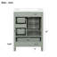 Meuble-lavabo compact compact avec lavabo en céramique, finition en bois MDF