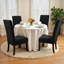Housse pour chaise de salle à manger Teddy - noir - ensemble de 2, doux, élastique, lavable