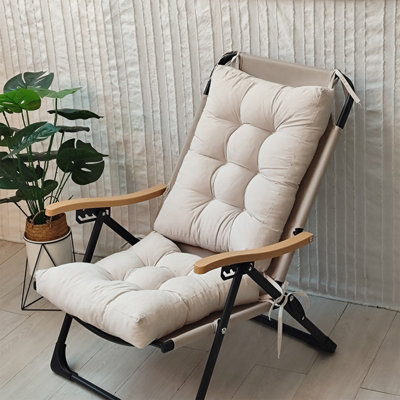 Suede Thickened Folding Cushion Two Piece Set Long term Plushs Seat Cushion Chair Recliner Cushion Home Rocking Chair Cushion