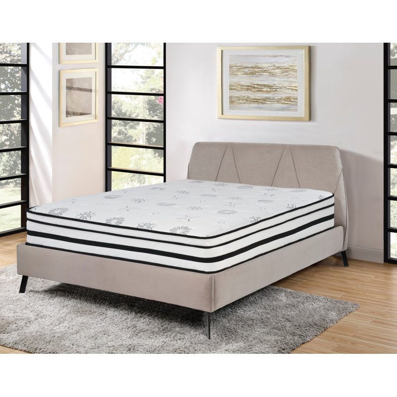 Luxury Medium Hybrid Pocket Coil Mattress In A Box-white + Foam+spring + California King + Bedroom, California King