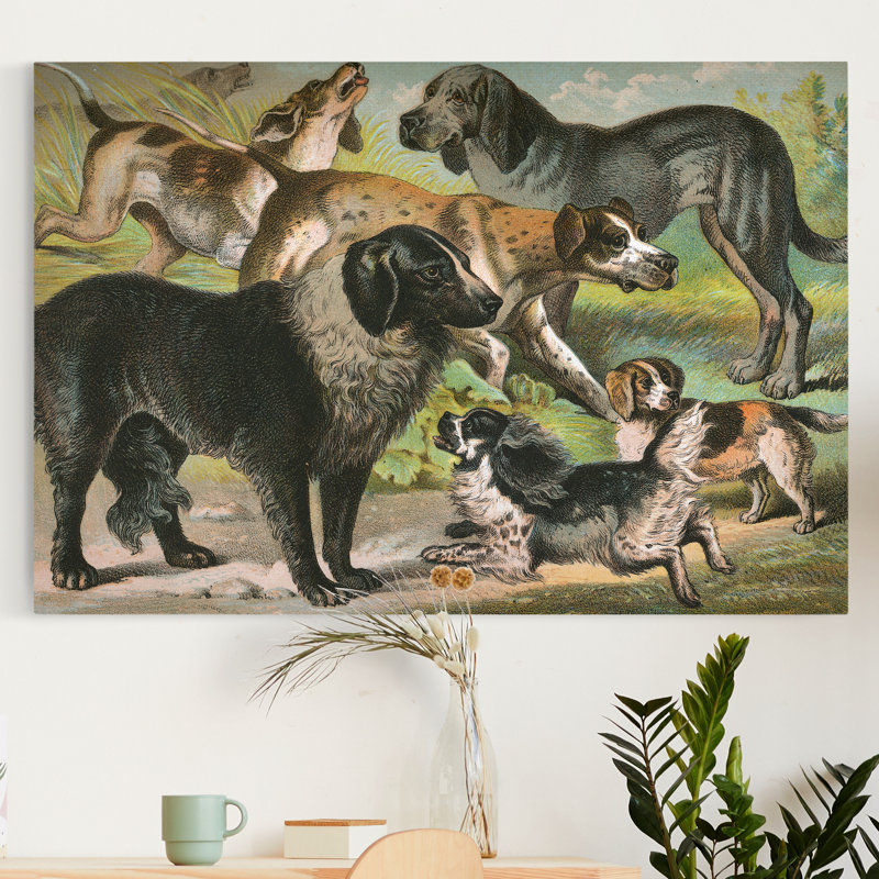 Reproduction d’art sur toile « Johnsons Dog races III », H 12 po x l 18 po x P 1,5 po