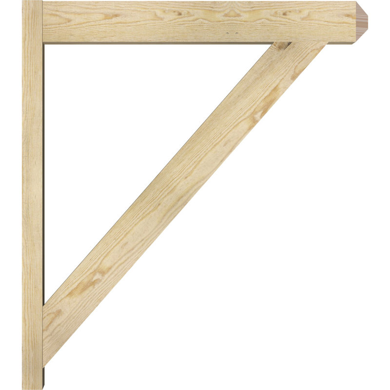 Artisan traditionnel en bois rustique, Sapin Douglas de 6 po (sciage brut), P 34 po x H 38 po