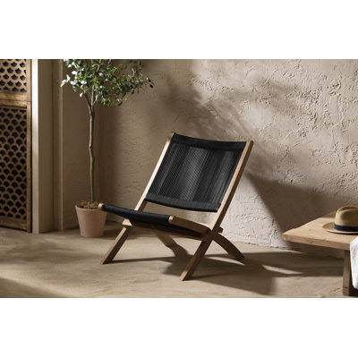 Agave Teak Outdoor Armless Lounge Chair