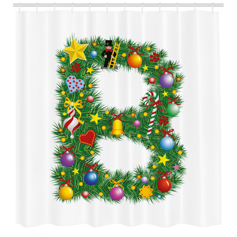 Shower Curtain with Hooks Included, 84" H x 69" W