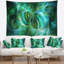 Tapisserie abstraite en verre ornemental bleu fractal-28496737