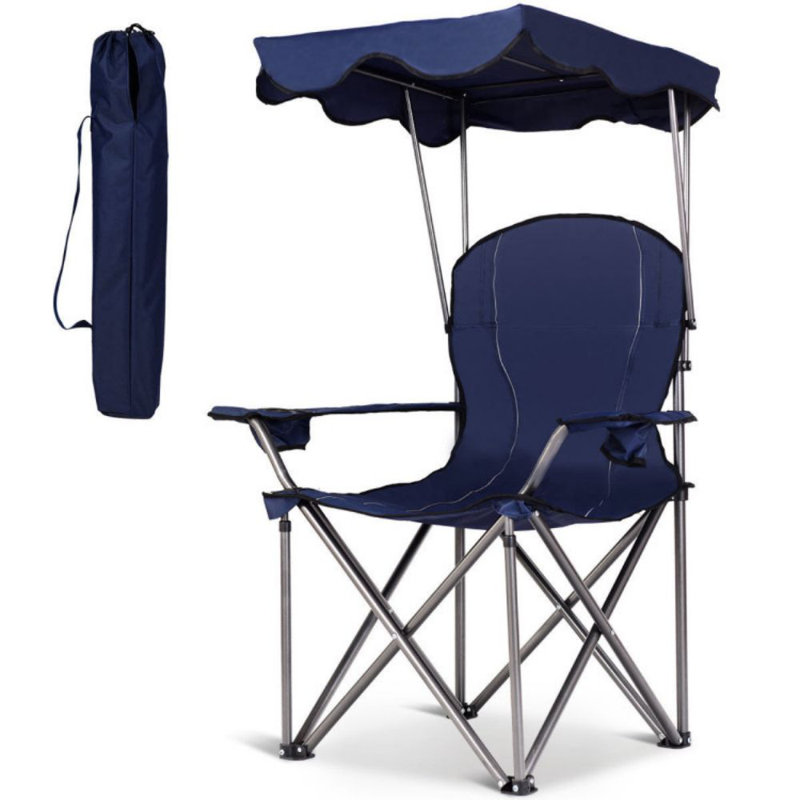 Chaise de camping pliante Gordillo, Bleu