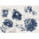 Adhésif mural floral pelez et collez - Jardin des souvenirs - bleu
