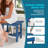 HDPE Shower Bench Stool for Inside Shower, Waterproof & Non-Slip Shower Seat with Storage Shelf, Perfect for Shaving Legs & Spa Bathrooms, Indoor/Outdoor Use-1438936744