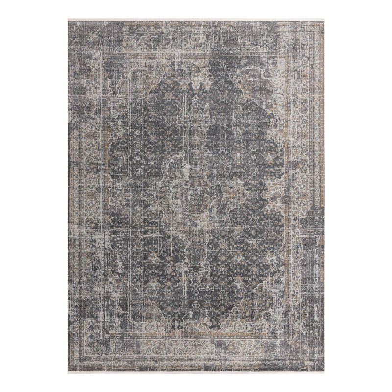 Tapis oriental gris fumée Folmar, Rectangulaire 10 pi x 13 pi 1 po