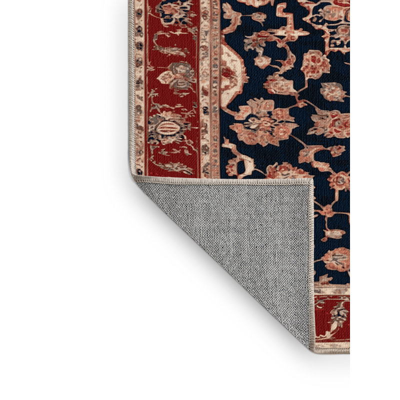 Tapis brun lavable à la machine, Rond 7 pi