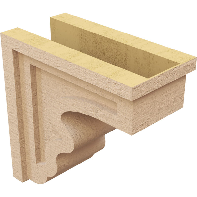 Corbeau en bois de cèdre brut Highland L 6 po x P 12 po x H 12 po Classic, H 12 po x l 6 po x P 12 po