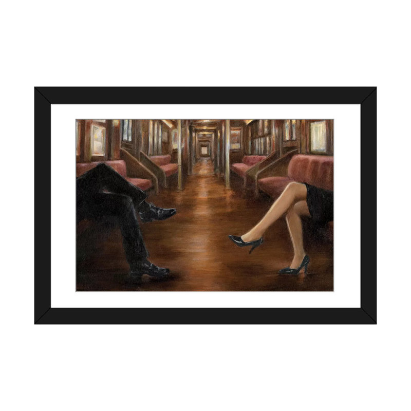 « last stop », impression sur toile, Papier d'art encadré noir, H 16 po x l 24 po x P 1 po, Blanc