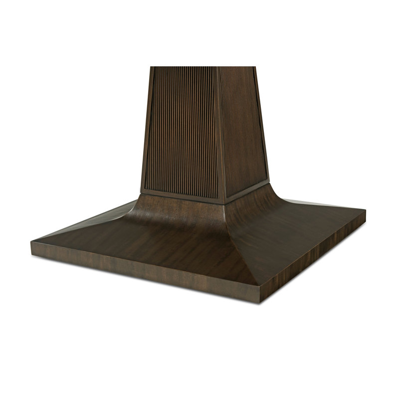 Bistre Finish Round Wood Extendable Dining Table