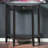 Half Moon Console Table with Open Compartment, Solid Pine Wood, Easy Assembly for Modern and Traditional Decor