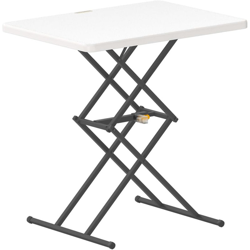 Table pliante, réglage de la hauteur à une main, 3 hauteurs, petite table pliante multifonctionnelle 28 po