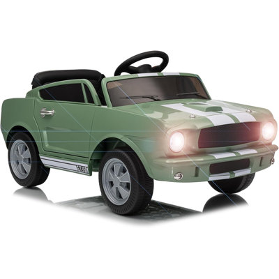 12V4.5Ah Licensed Shelby Electric Car Ride On Toy For Toddlers With Remote Control, Battery Powered Upgrade Panel,Bluetooth,Shock Absorbers,Safety Bel